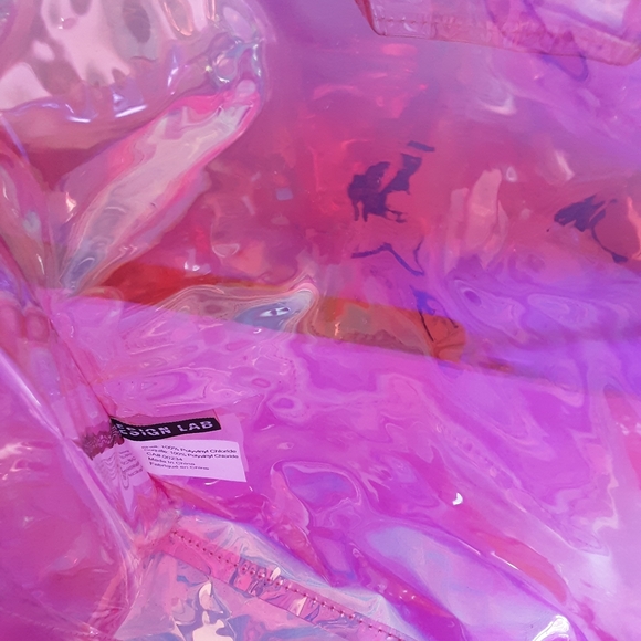 Design Lab Pink Holographic Party Tote - Picture 6 of 6